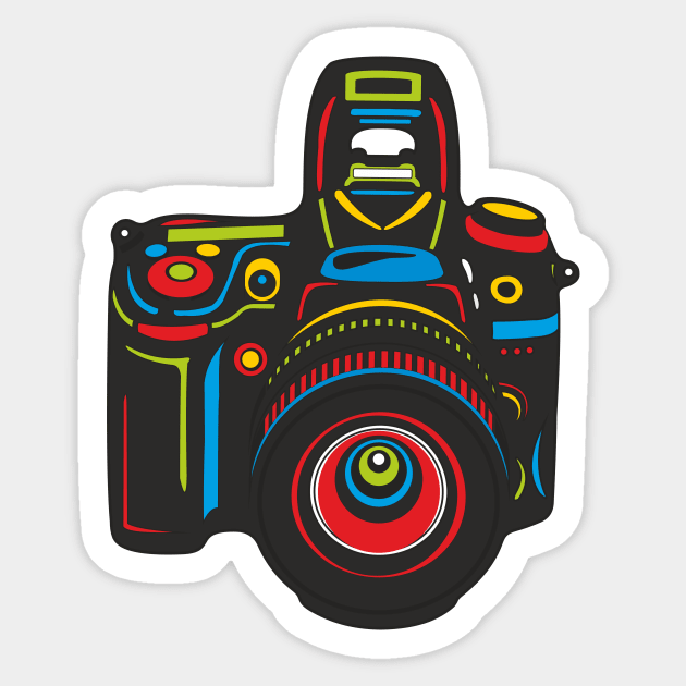 Black Camera Sticker by XOOXOO